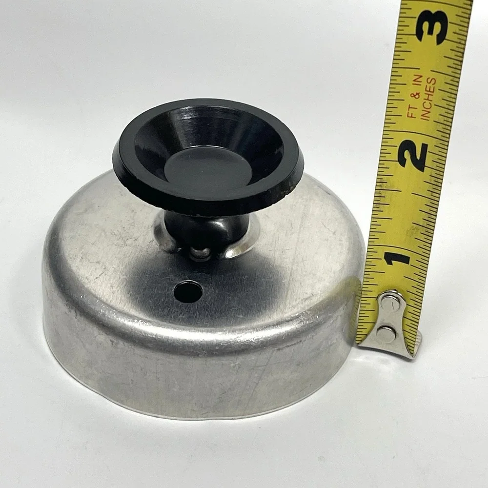 Vintage 1950s Aluminum Round Cookie Donut Biscuit Cutter Plastic Handle 2 3/4 in